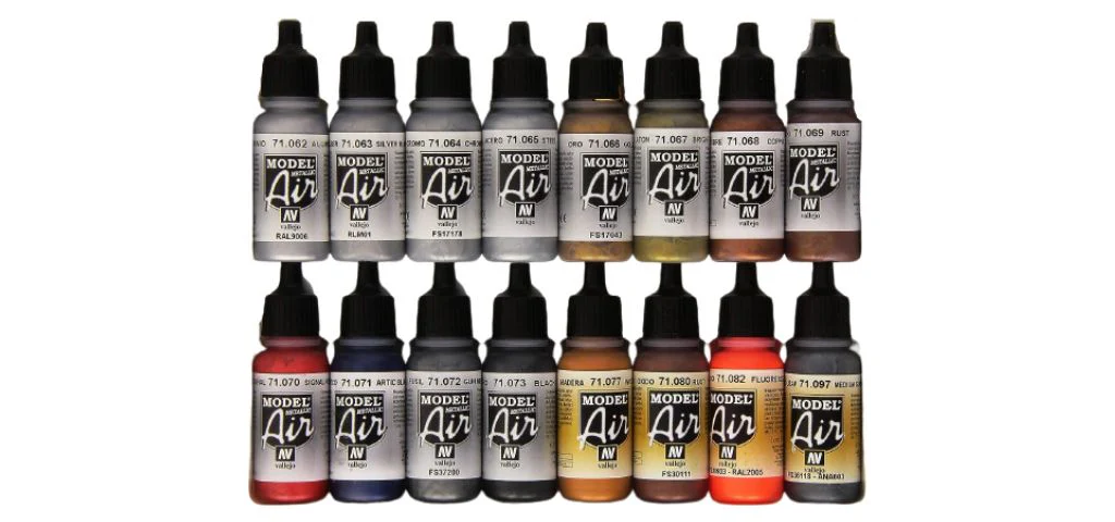 airbush mettalic vallejo paint kit
